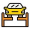 Car service stand icon color outline vector