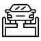 Car service stand icon, outline style