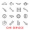 Car service station and auto repair garage icon