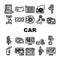 Car Service Technical Maintenance Icons Set Vector