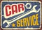 Car service vintage sign