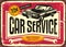 Car service vintage tin sign