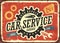 Car service vintage tin sign