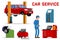 Car services - maintenance repair and diagnostics.