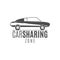 Car share logo design. Car Sharing concept. Collective usage of cars via web application. Carsharing icon, car rental
