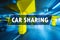 Car sharing or carsharing concept