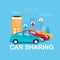 Car Sharing Online. Automobile Transport Rent App.