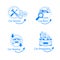 Car Sharing, Rent, Shopping, Service Flat Icon Set