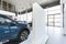 Car showroom with expensive vehicles for sale and rent