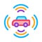 Car signalization icon vector outline symbol illustration