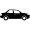 Car silhouette vector, auto icon, automobile illustration