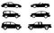 Car silhouettes set