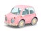 Car small cartoon pink