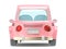 Car small cartoon pink back