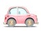 Car small cartoon pink side