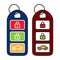 Car smart key or automobile keyless smart key flat colours icon for apps and websites