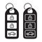 Car smart key or automobile keyless smart key flat icons for apps and websites