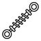 Car spring icon outline vector. Part shock