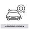 Car start icon. Electric vehicle keyless control simple vector illustration