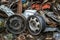 Car steel rims scrap industry