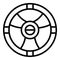 Car steering wheel icon outline vector. Engine water