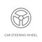 car steering wheel linear icon. Modern outline car steering whee