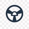 Car Steering Wheel vector icon isolated on transparent background, Car Steering Wheel transparency concept can be used web and m