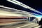 Car streaks of light in tunnel