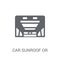 car sunroof or sunshine roof icon. Trendy car sunroof or sunshine roof logo concept on white background from car parts collection