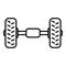 Car suspension icon outline vector. Wheel tire