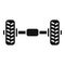 Car suspension icon simple vector. Wheel tire