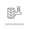 car suspension linear icon. Modern outline car suspension logo c