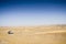 Car with technical failure in the Egyptian desert