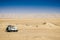 Car with technical failure in the Egyptian desert