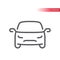 Car thin line vector icon. Simple vehicle symbol.