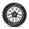 Car tire radial wheel metal alloy on isolated background vector