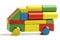 Car toy blocks, multicolor truck wooden freight transportation,