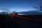 Car Trails  at Dainthlen Waterfall during sunset near Cherrapunji ,Meghalaya, India