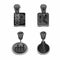 Car Transmission Lever in Automatic, Semi Automatic and manual symbol collection icon set, Automotive Gear Lever Shift. Concept Re