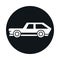 Car transport automotive vehicle block and flat style icon design
