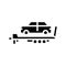car transportation trailer glyph icon vector illustration