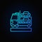 Car transporter blue icon