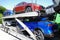 Car transporters full with new Nissan cars