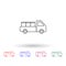 The car is transporting packing box multi color icon. Simple thin line, outline vector of logistic icons for ui and ux, website or