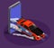 Car Tuning Isometric Design Concept