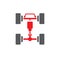 Car tuning related icon on background for graphic and web design. Creative illustration concept symbol for web or mobile