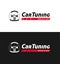 Car tuning service logo for automobile workshop vector template modern design
