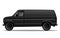 Car tunning. Matte black van. Detailed vector illustration.