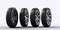 car tyre auto wheel isolated tire rubber background automobile transport object. Generative AI.
