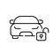 Car unlock. Secure rental service. Pixel perfect icon